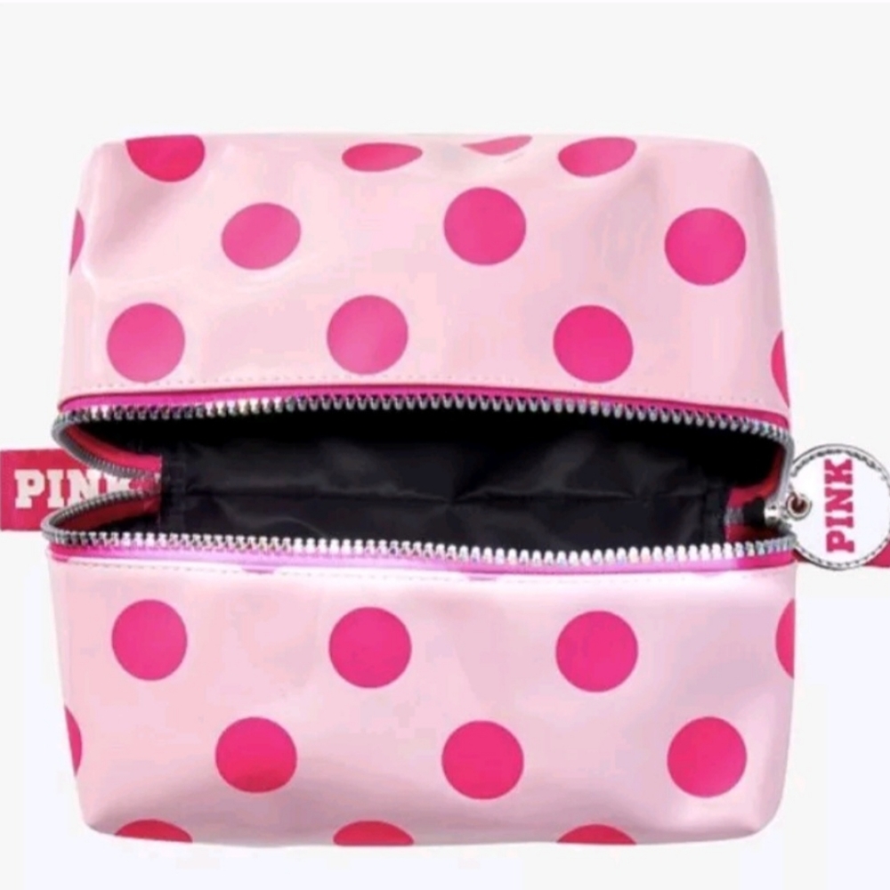 Victoria secret pink polka dot makeup bag NWOT - Picture 4 of 4